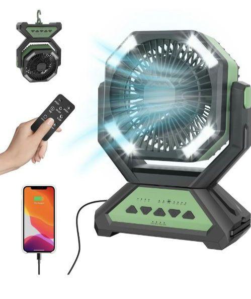✨キャンプ 扇風機✨20000mAh アウトドア ファン 強力送風 首振り