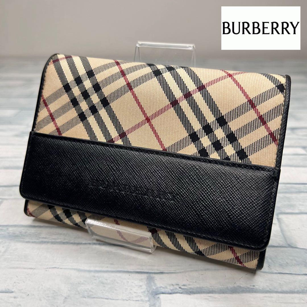 【送料無料/新品】 極美品 50 BURBERRY メルカリ - 折り財布 二つ折り財布 バーバリー 小物