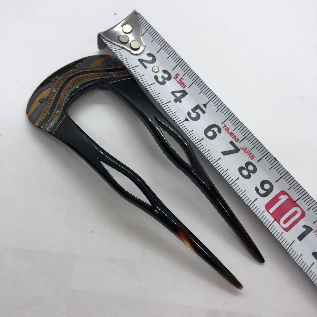 得価最安値 本鼈甲 簪 かんざし 着物 WpXrx-m60560925493 金彩 螺旋 美品 新品在庫あ