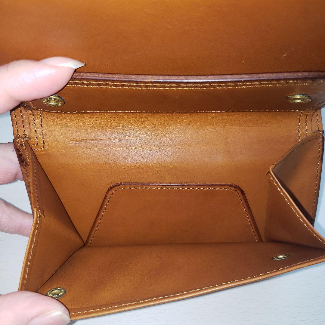 CORBO 三つ折り 財布 ブラウン レザー 展示品