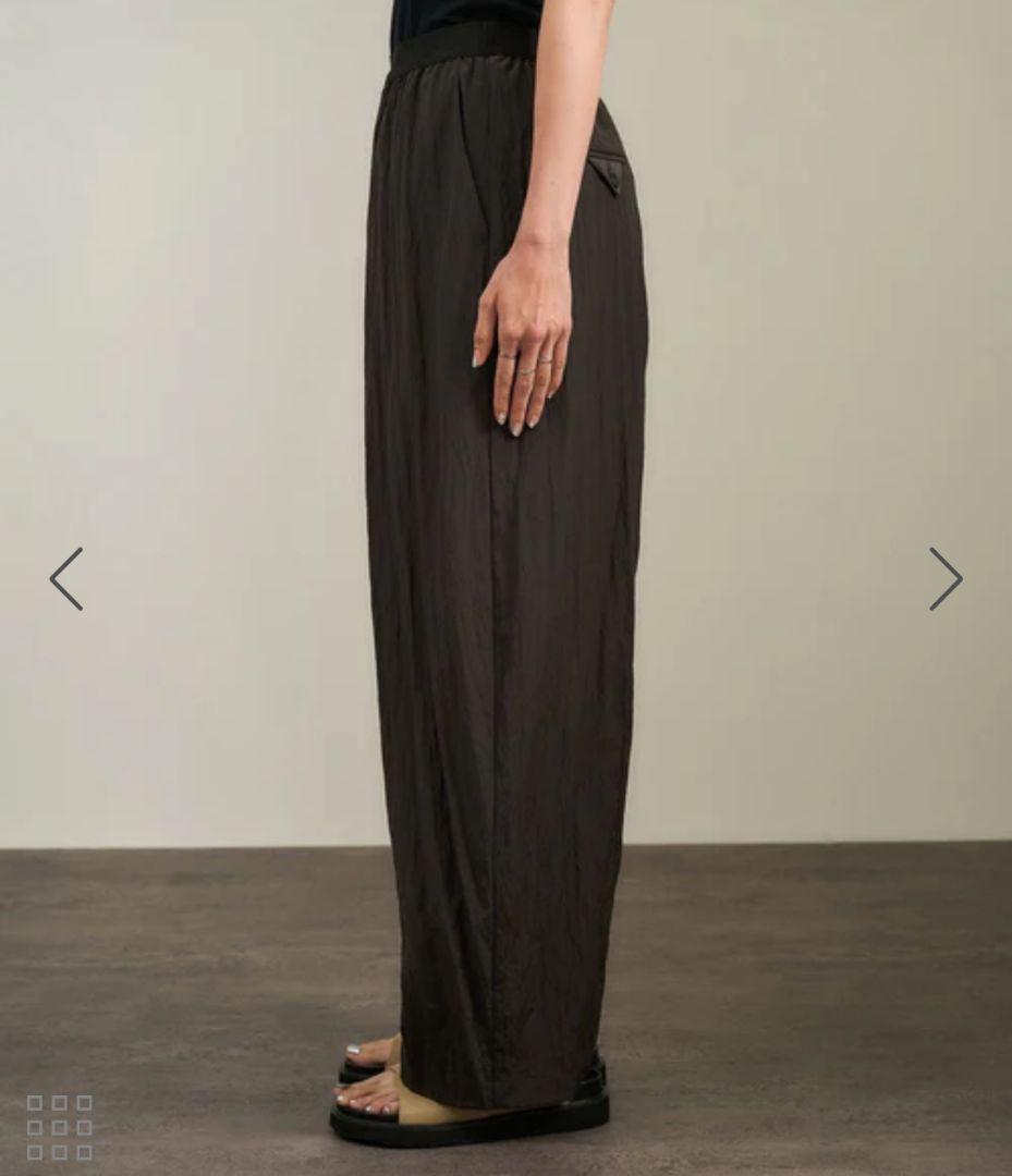 タグ付き試着のみ サロンアダムエロペ ウールワッシャーパンツ ワイドパンツ