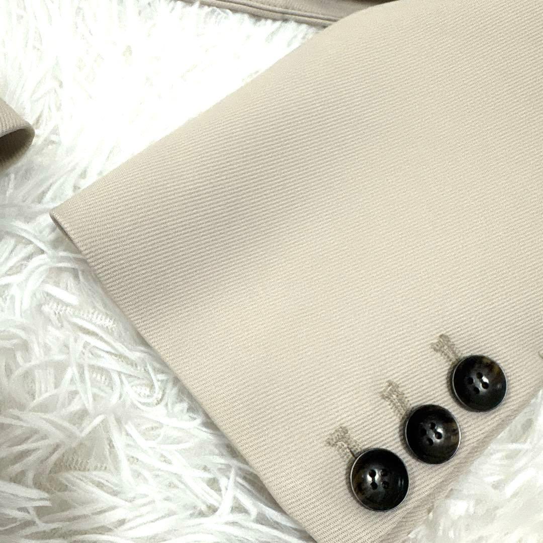 【美品】anuans トリプルクロスカーブヘムショートジャケット　ベージュ