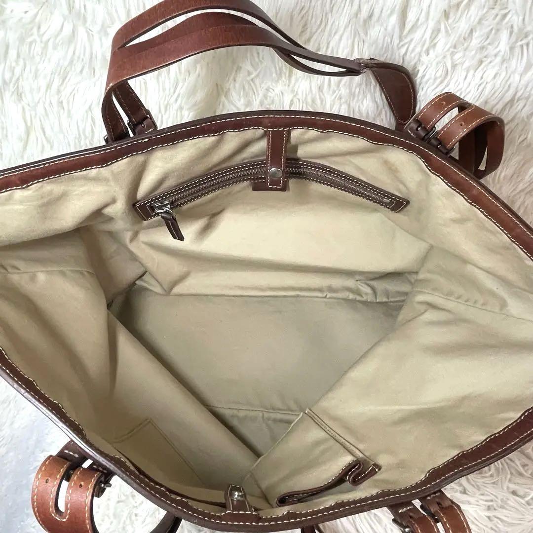 CÉLINE✨セリーヌ　トリオンフ　 キャンバス　レザー　トートバッグ