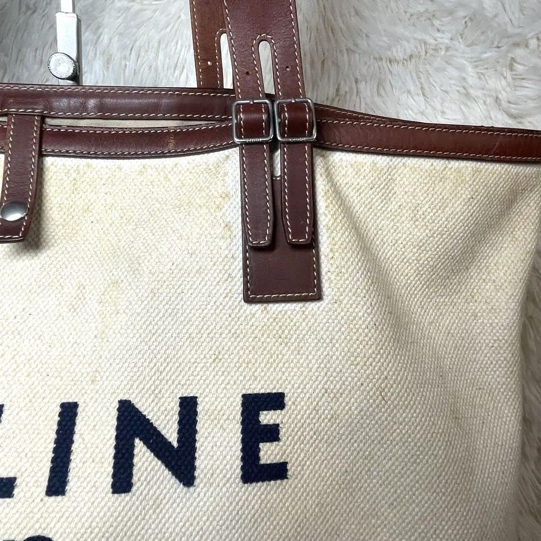 CÉLINE✨セリーヌ　トリオンフ　 キャンバス　レザー　トートバッグ