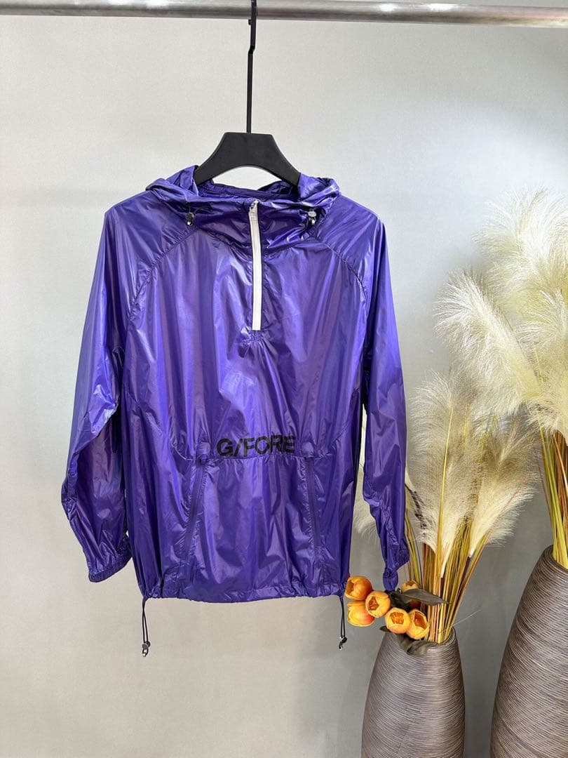 新品ジーフォアG/FOREゴルフメンズジャケット　ウインドブレーカー　フード付