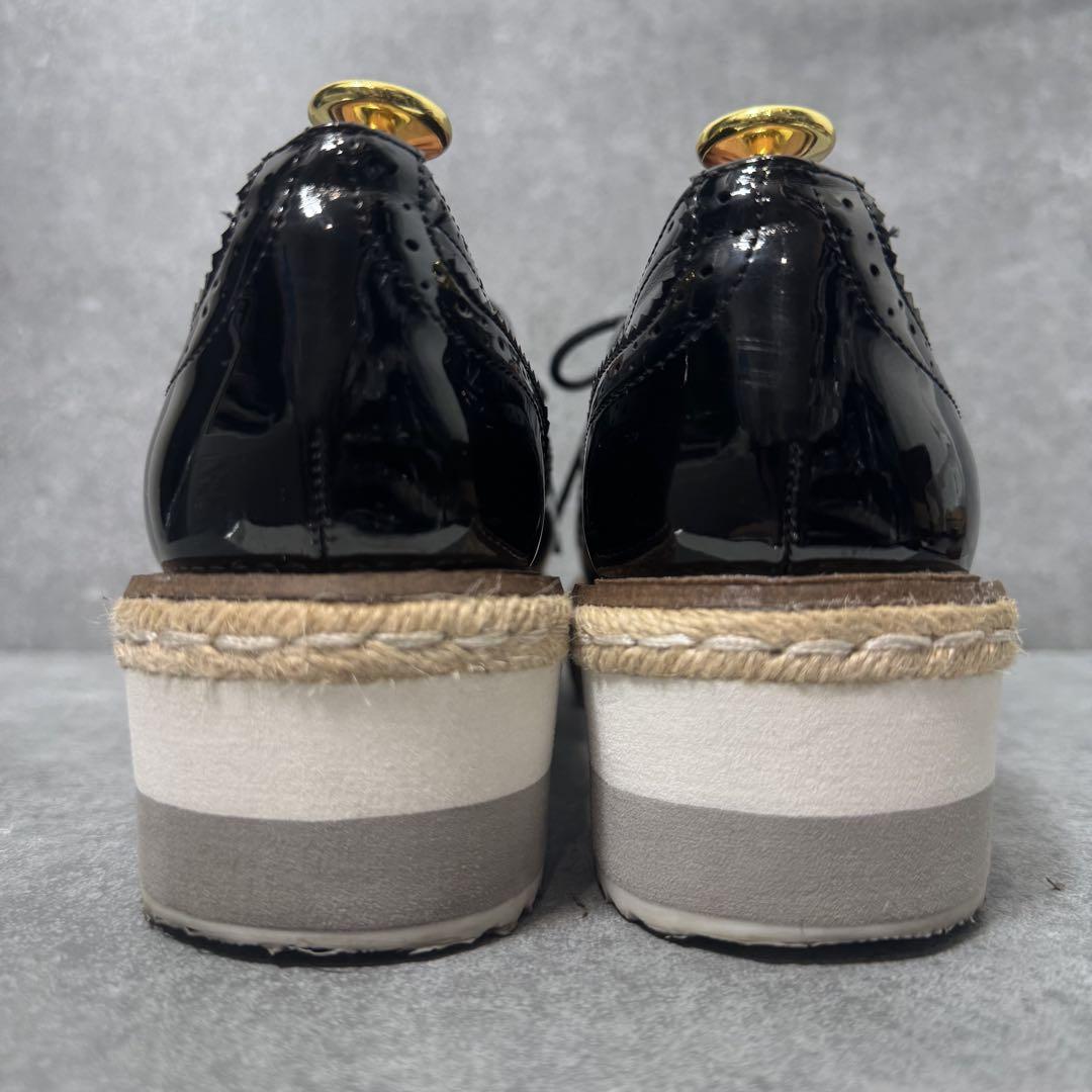 美品⭐︎EVOL 厚底 ローファー エスパドリーユ ウェッジソール エナメル
