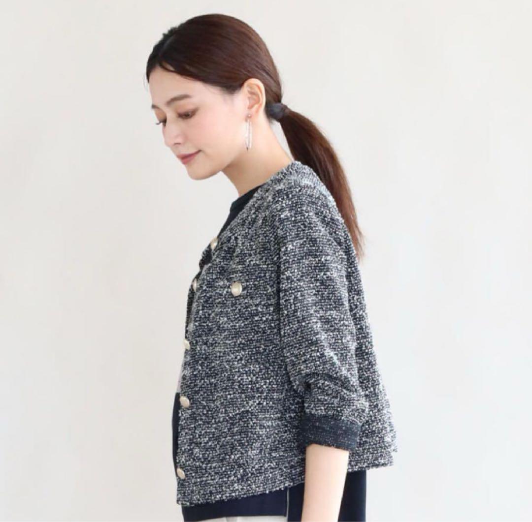 【極美品】ヤマダヤ FENNEL ツイードコンパクトジャケット