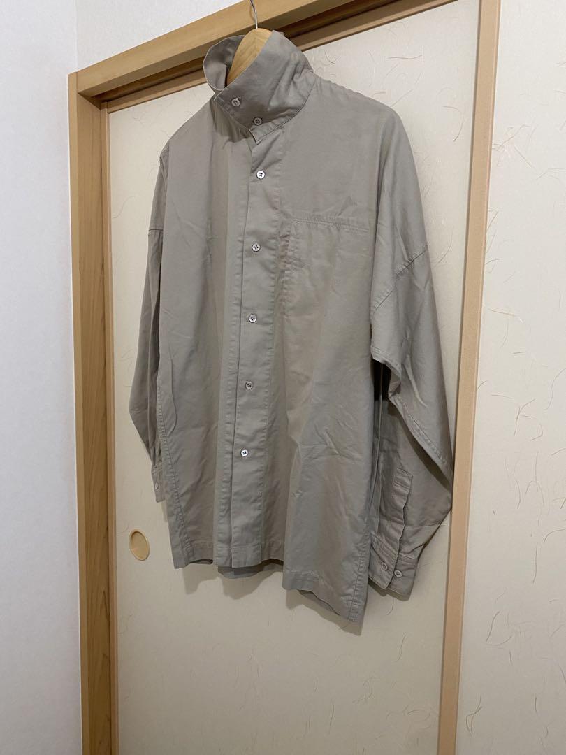 Issey Miyake ベージュ コットン混紡 長袖シャツ