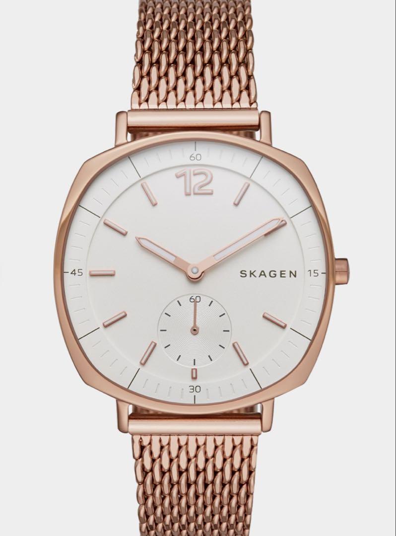SKAGEN アナログ時計 ローズゴールド メッシュバンド