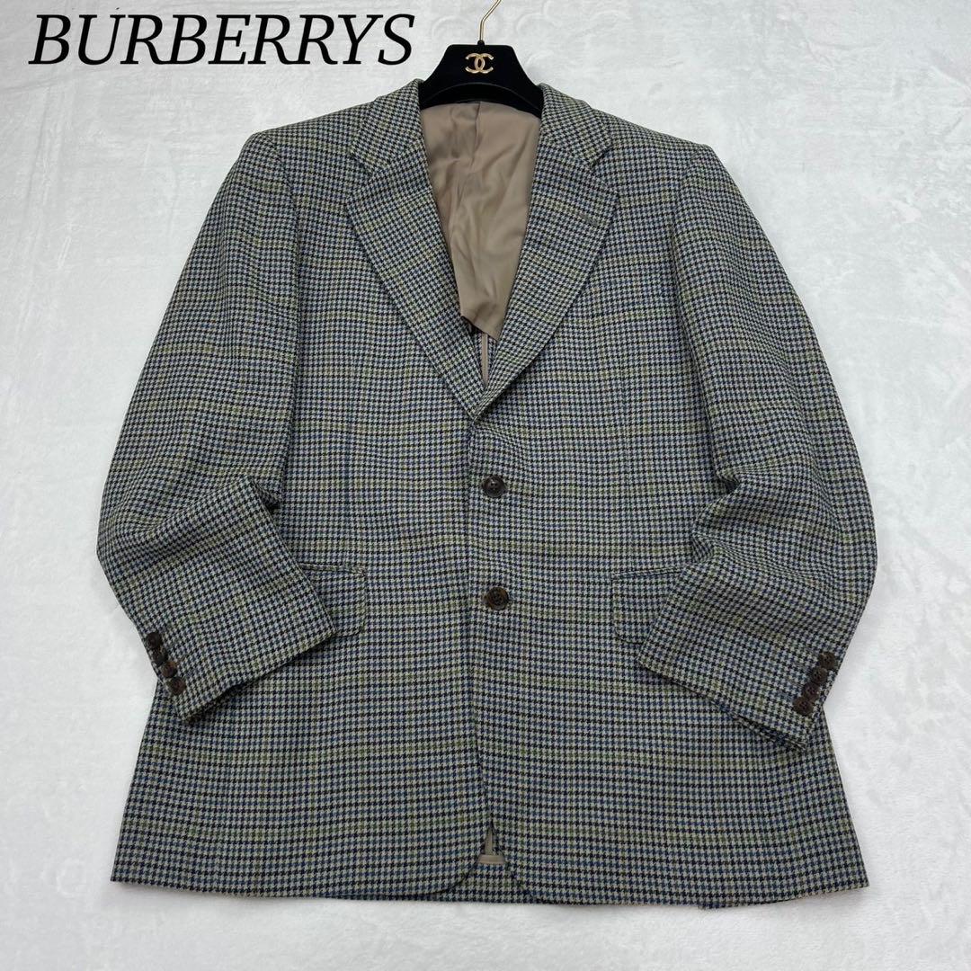 E609 L AB7バーバリー ガンクラブチェック シングル JKT メンズ