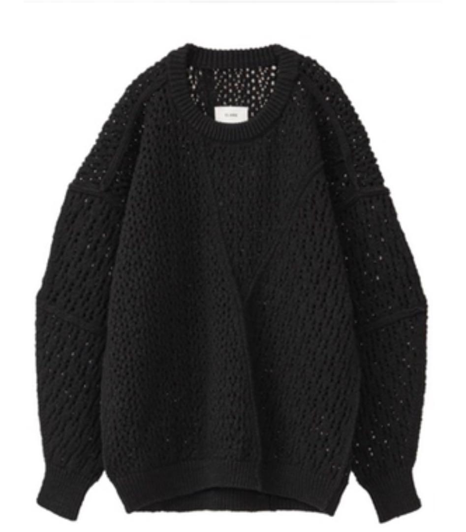得価定番 CLANE LACE BULKY KNIT ブラック vcQJd-m60577346727 最安値好評