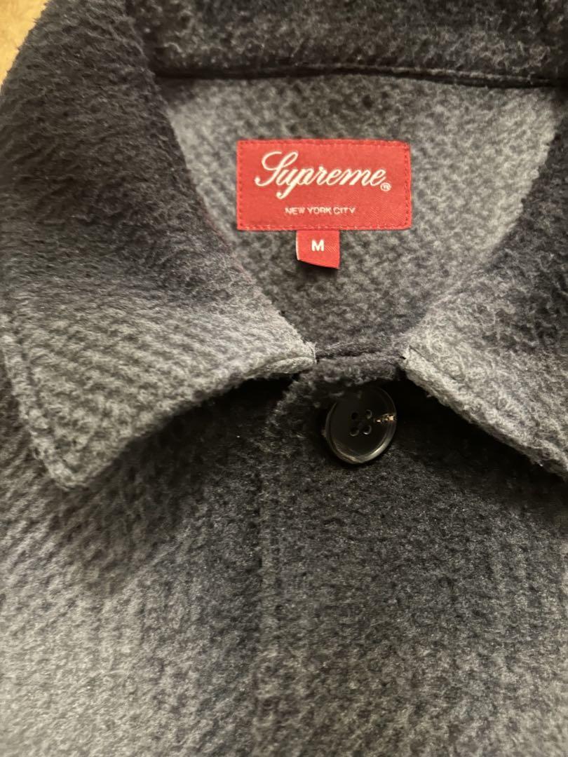 supreme shadow plaid fleece shirts モーガン