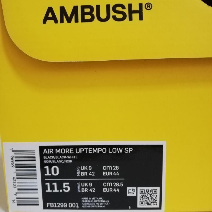 AMBUSH × Nike Air More Uptempo Low Black
