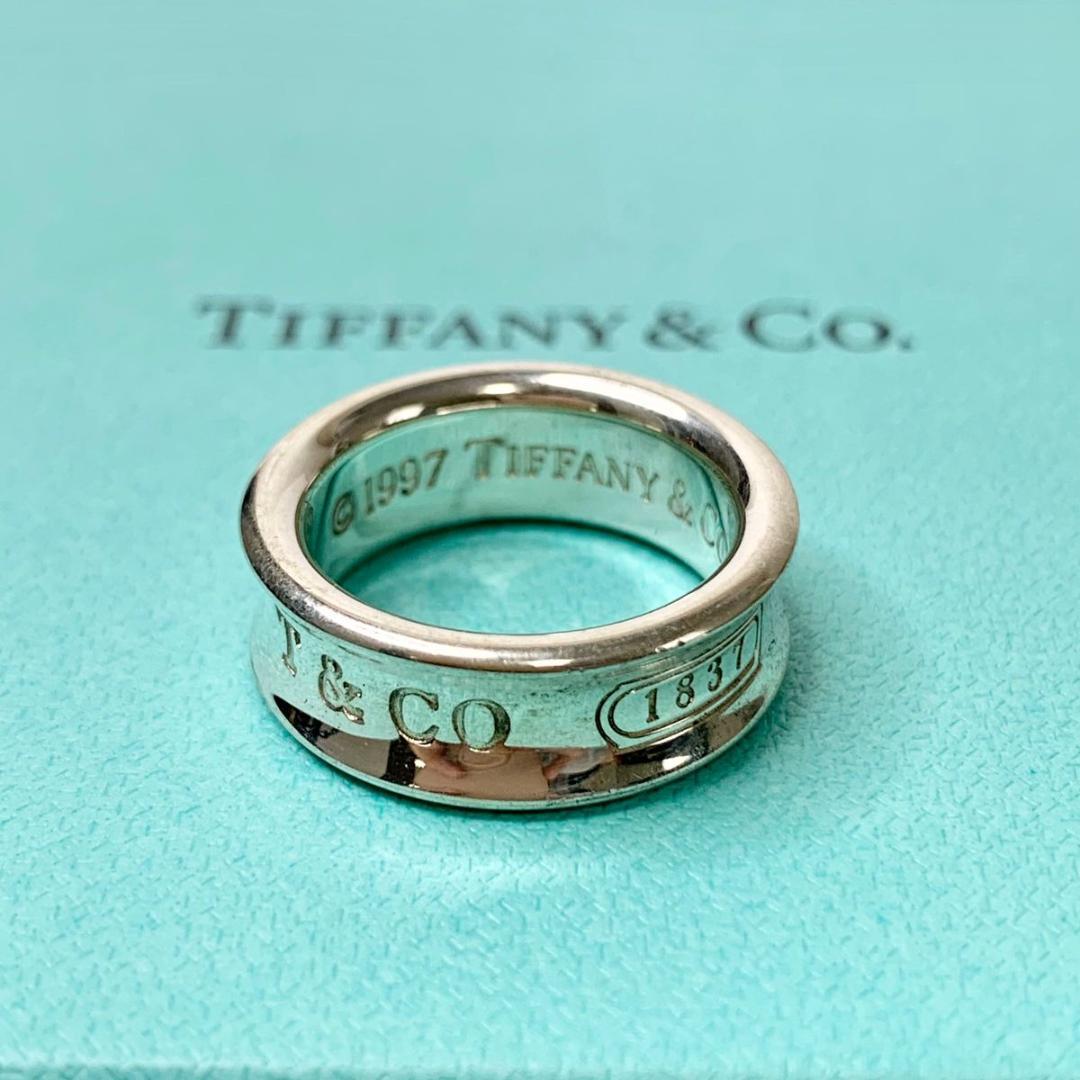 素材シルバー925良品 TIFFANY\u0026Co. ティファニー 1837 ナローリング 8号