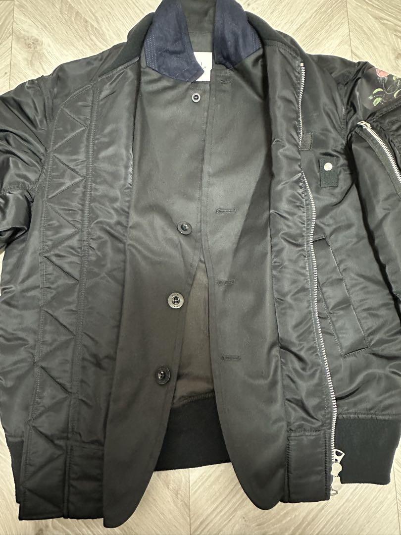 赤字覚悟⇒26,250円 20ss sacai × UNDERCOVER MA-1 BLACK 4 サカイ