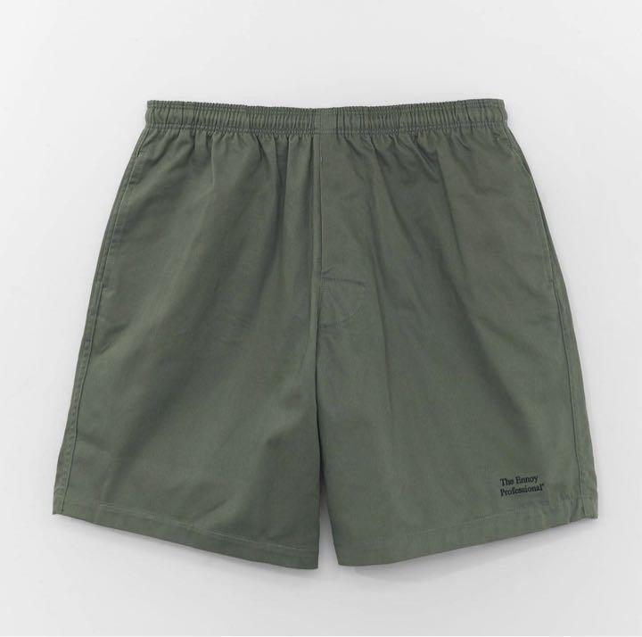 ENNOY Cotton Easy Shorts GRAYISH OLIVE
