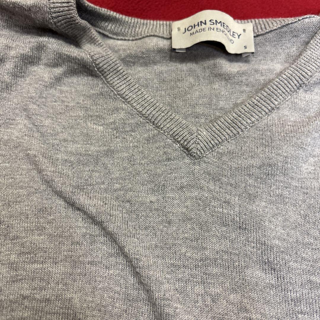 JOHN SMEDLEY Vネック 綿100% 2枚 Sサイズ