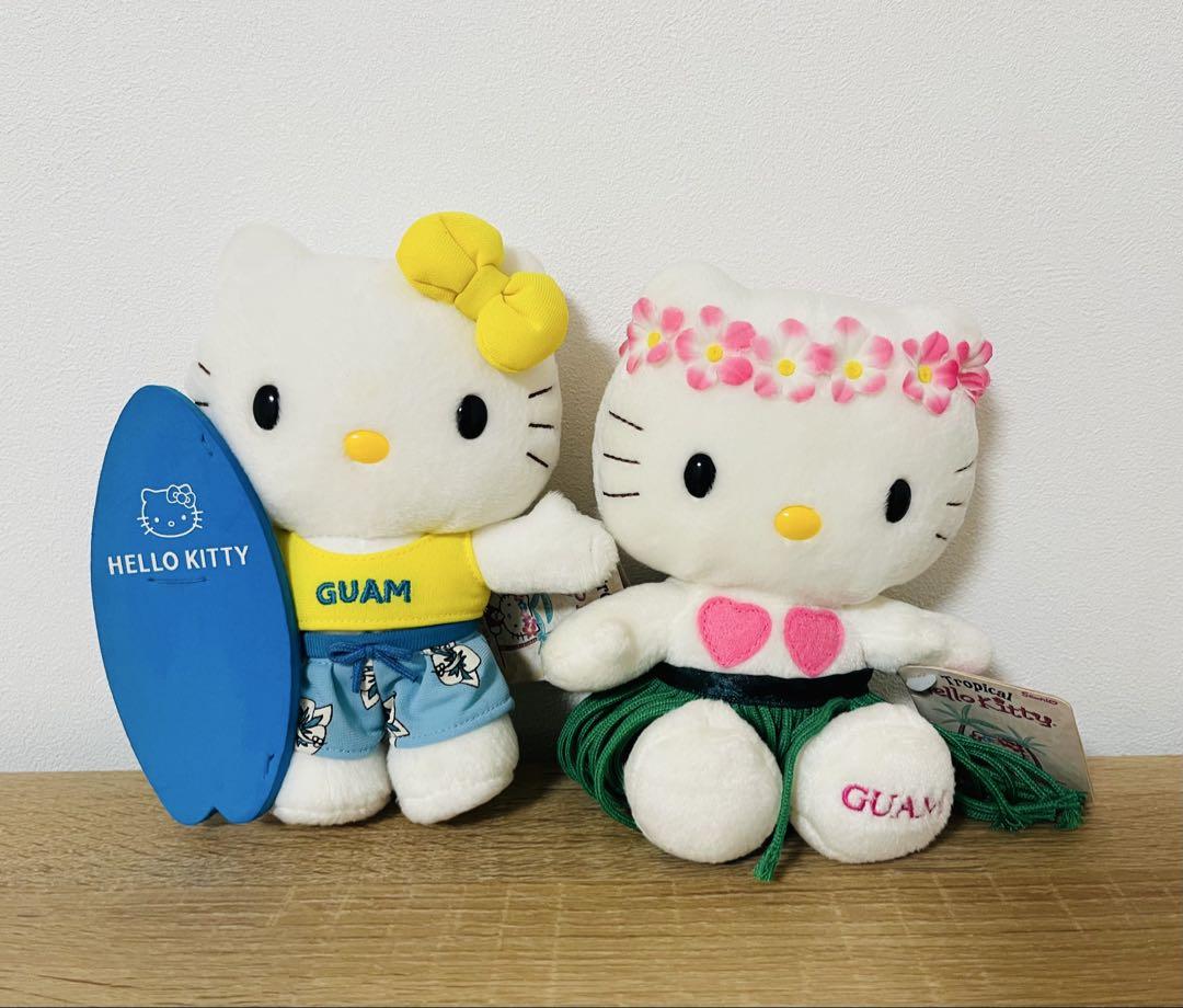 【希少】サンリオ ハローキティ グアム限定 ぬいぐるみ 2体セット 2002年 サンリオ ハローキティ グアム 限定 ぬいぐるみ 2体セット 2002