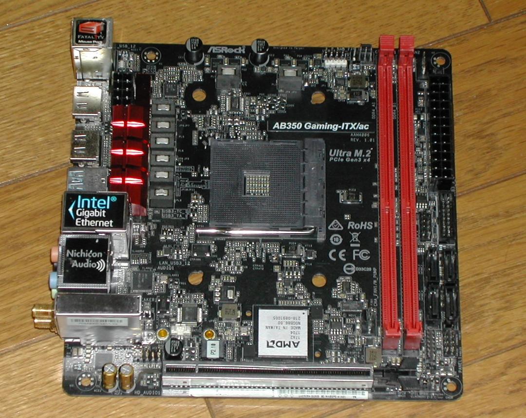 ジャンクマザボ　ASROCK　AB350 Gaming-ITX-ac AM4