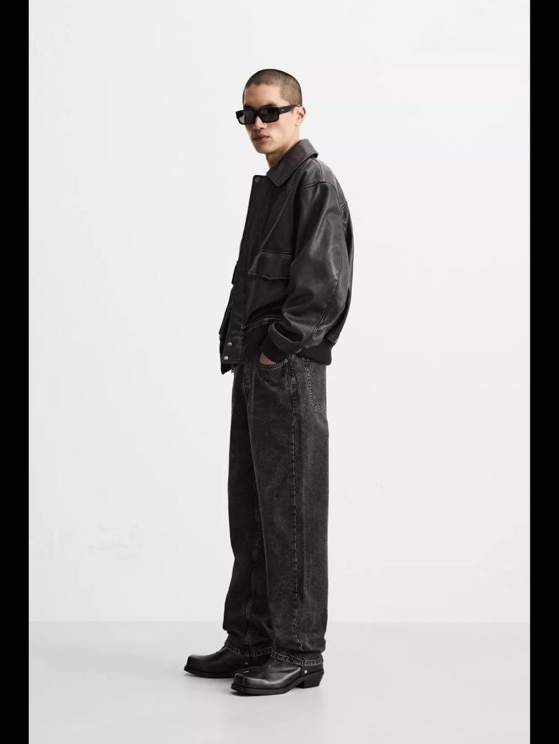 zara レザー　Lサイズ