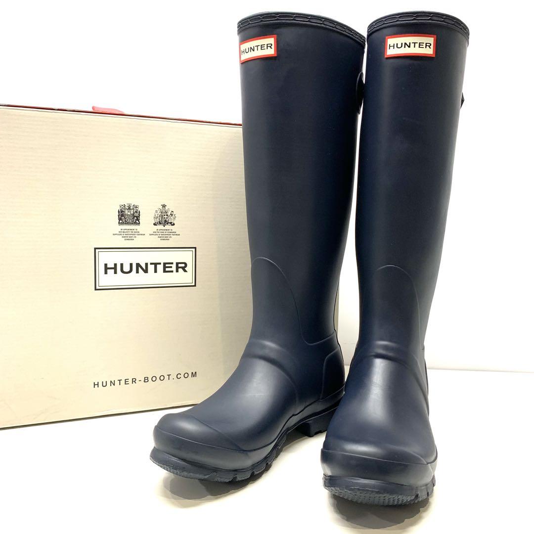 HUNTER　ハンター　レインブーツ　ネイビー　紺　UK5 ☆ほぼ未使用☆美品☆ HUNTER ハンター レインブーツ ネイビー