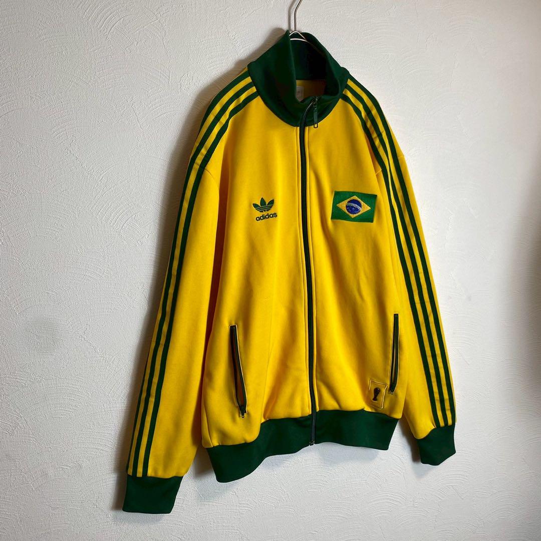 あなたにおすすめの商品 イエロー 南米 ブラジル代表 adidasジャージ グリーン 緑XL 黄色 トップス