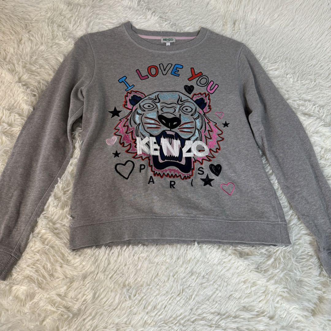 美品✨ KENZO ケンゾー 長袖 スウェット 虎 タイガー Mサイズ グレー
