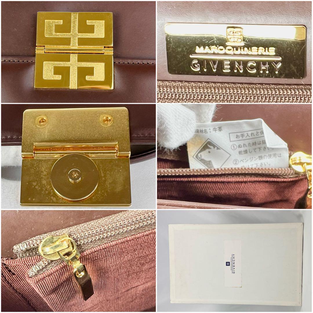 美品 GIVENCHY ジバンシー 4Gロゴ ビッグロゴ フォーマルバッグ