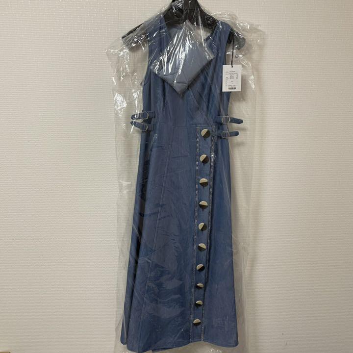 ロングワン㊢ 新品未使用タグ付き テンセルデニムロングドレス 6M2Wa-m60597127139 herlipto ピース