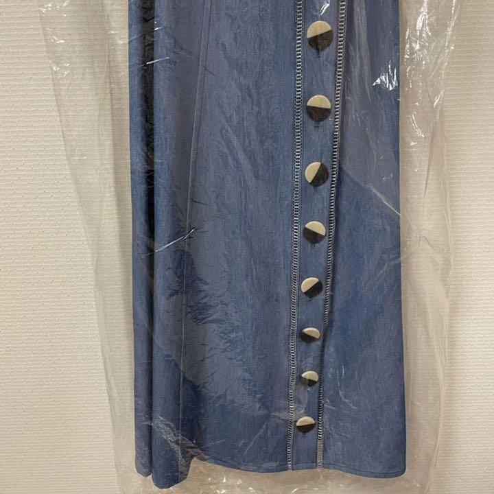 ロングワン㊢ 新品未使用タグ付き テンセルデニムロングドレス 6M2Wa-m60597127139 herlipto ピース
