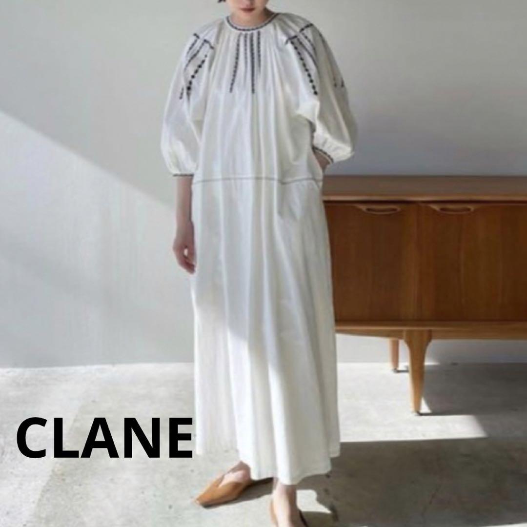CLANE エンブロイダリー 刺繍ロングワンピース
