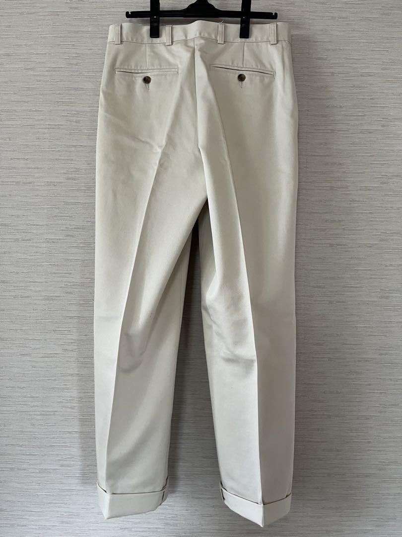 ベージュ ツータックチノパン　80s 美品