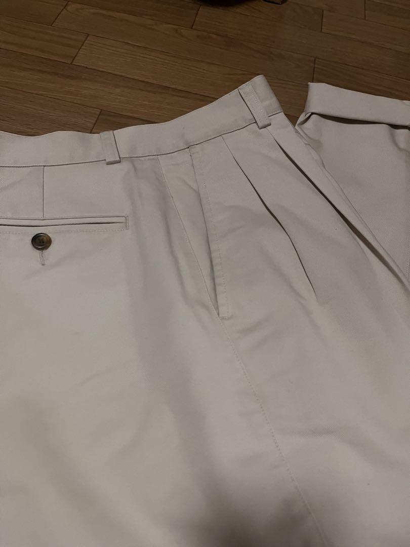 ベージュ ツータックチノパン　80s 美品