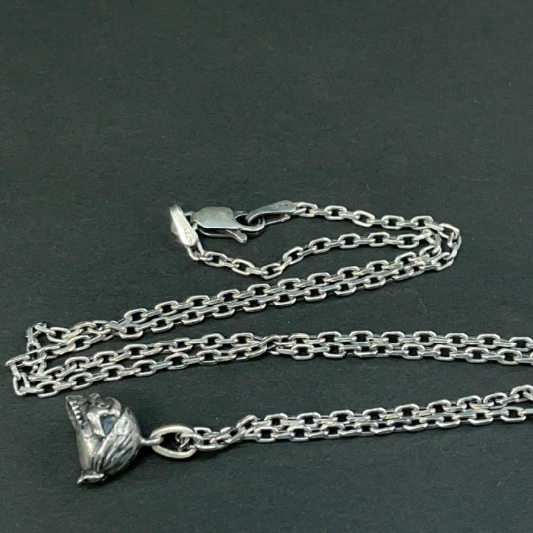 6158 シルバーネックレス スカル ストーンアイパイレーツ SILVER925