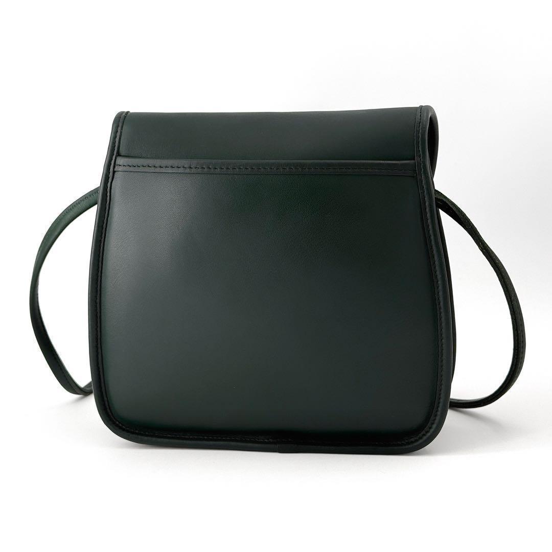 Z067【美品】Vintage Coach／オールドコーチ　ショルダーバッグ　緑