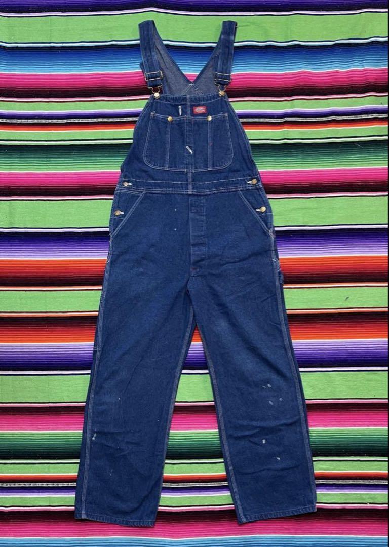 ⑨90s USA製 DICKIES オーバーオール デニムパンツ