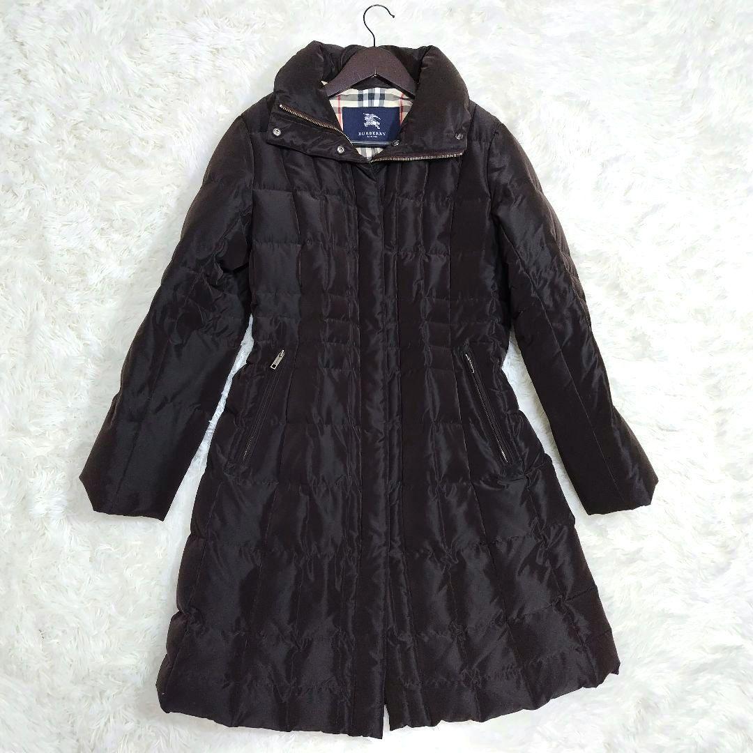 訳あり】BURBERRY LONDONダウンコート 黒 ノバチェック 9 訳あり】BURBERRY LONDONダウンコート 黒 ノバチェック 9