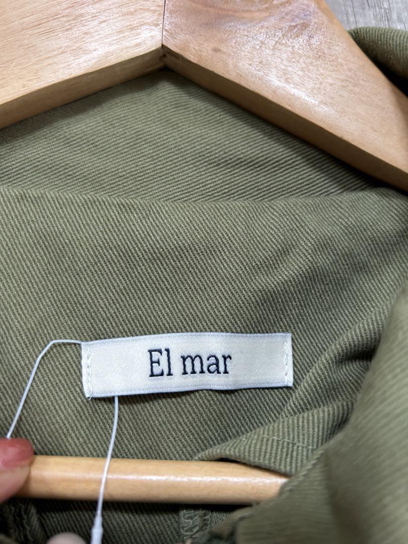 El mar エルマール NEW スタンドカラー ミリタリー コート カーキ