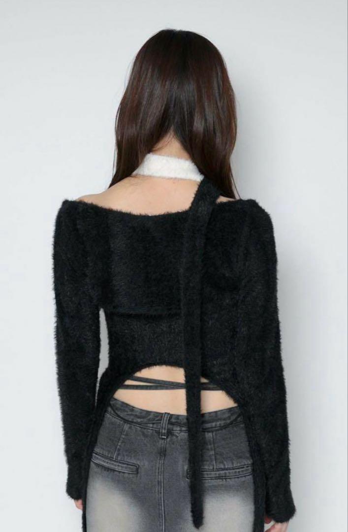 トップス melt the lady contrast garter tops melt the lady contrast garter tops black