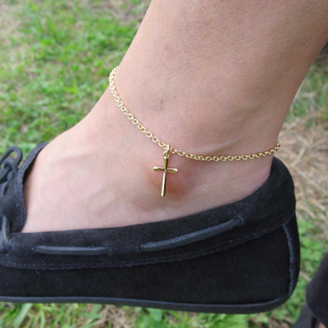 国際ブランド ゴールド クロスアンクレット シンプル メンズ アクセサリー 人気 セール30 Off 国際ブランド ゴールド クロスアンクレット シンプル メンズ アクセサリー 人気 セール30 Off