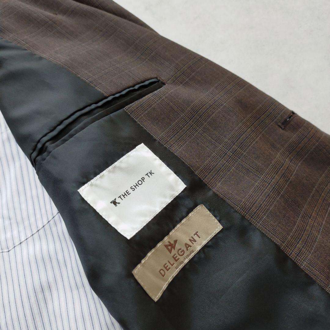 完品✨️男子 フォーマルスーツ 170相当 ブラウン系 チェック