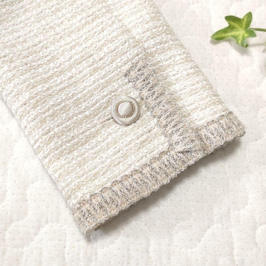 極美品✨23区　ミックスラメツイード　ノーカラージャケット　ベージュ　36