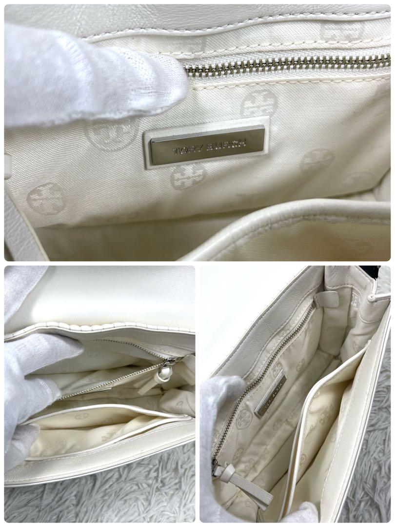 極美品‼️TORY BURCH ショルダーバッグ　シルバーチェーン　ロゴ金具