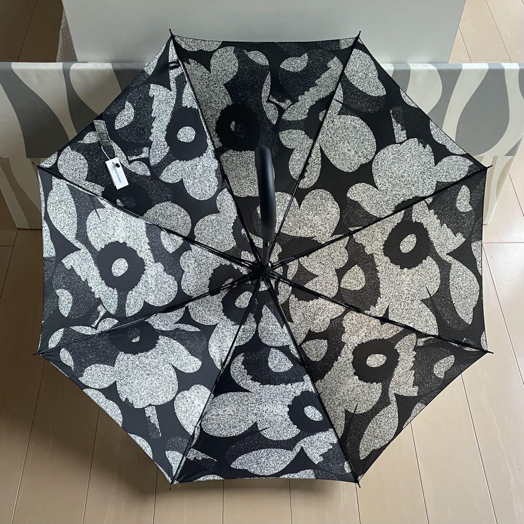 国内正規品 新品 marimekko ウニッコ 長傘 ブラック × イエロー 国内正規品 新品 marimekko ウニッコ 長傘 ブラック × イエロー