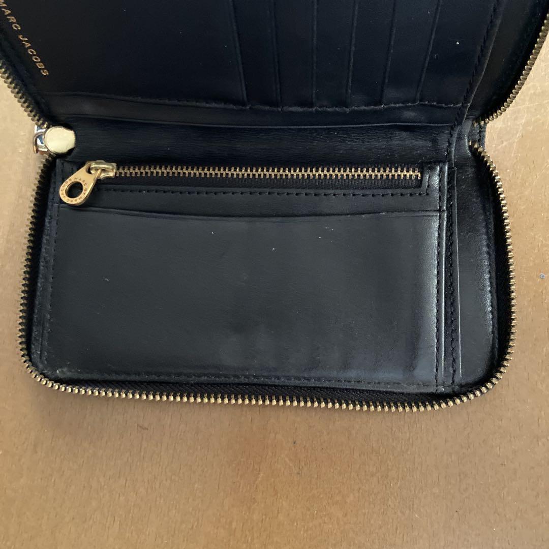 Marc by Marc Jacobs 黒 レザー 長財布 - メルカリ