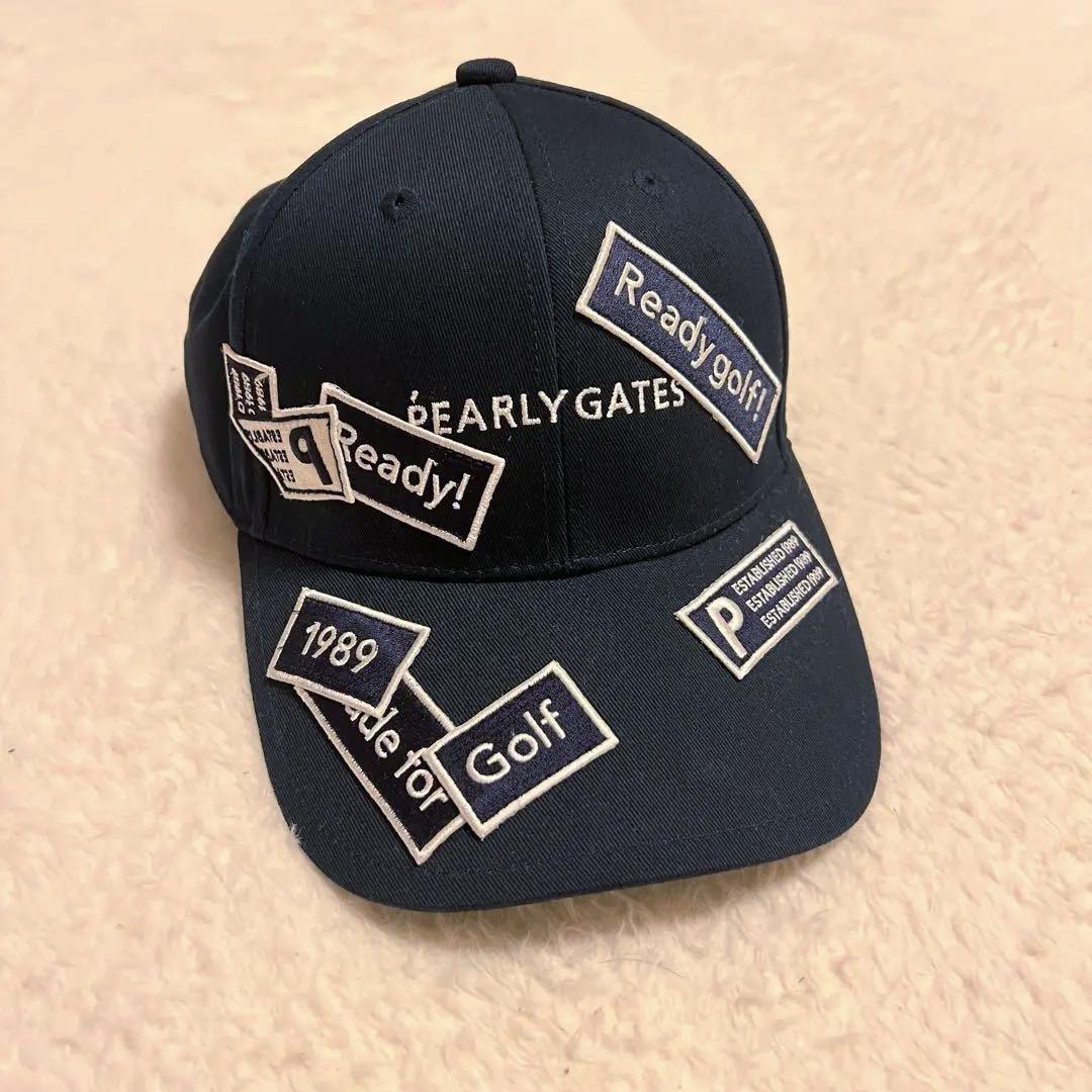 PEARLY GATES ネイビーキャップ PEARLY GATES ネイビーキャップ ワッペン - メルカリ