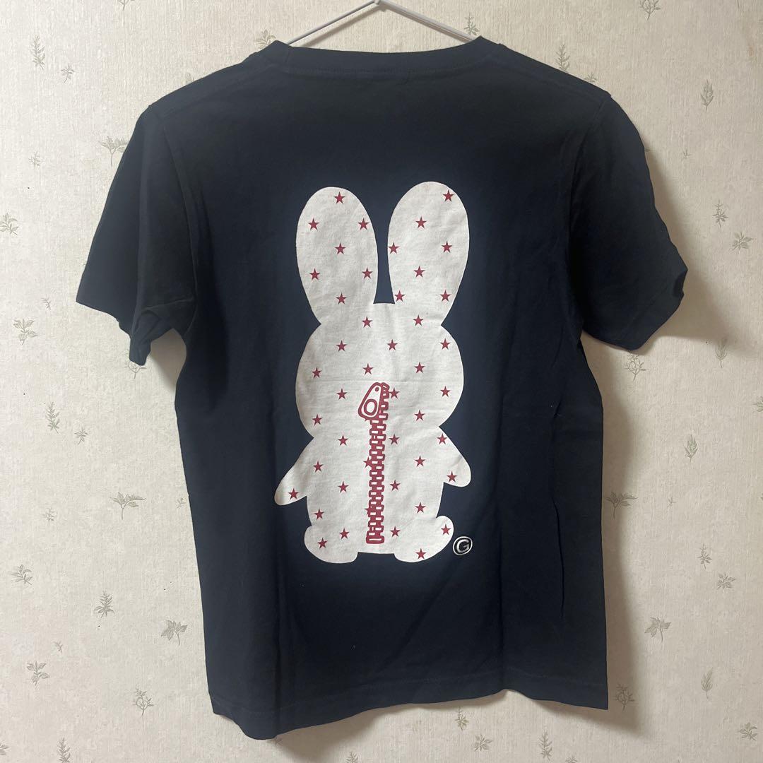 うさぎ Tシャツ 半袖 Sサイズ レディース ブラック 黒 ラビット
