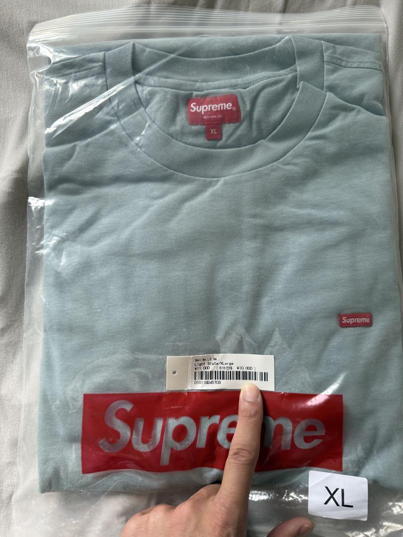 SUPREME Small Box L/S Tee Light Slate 新品