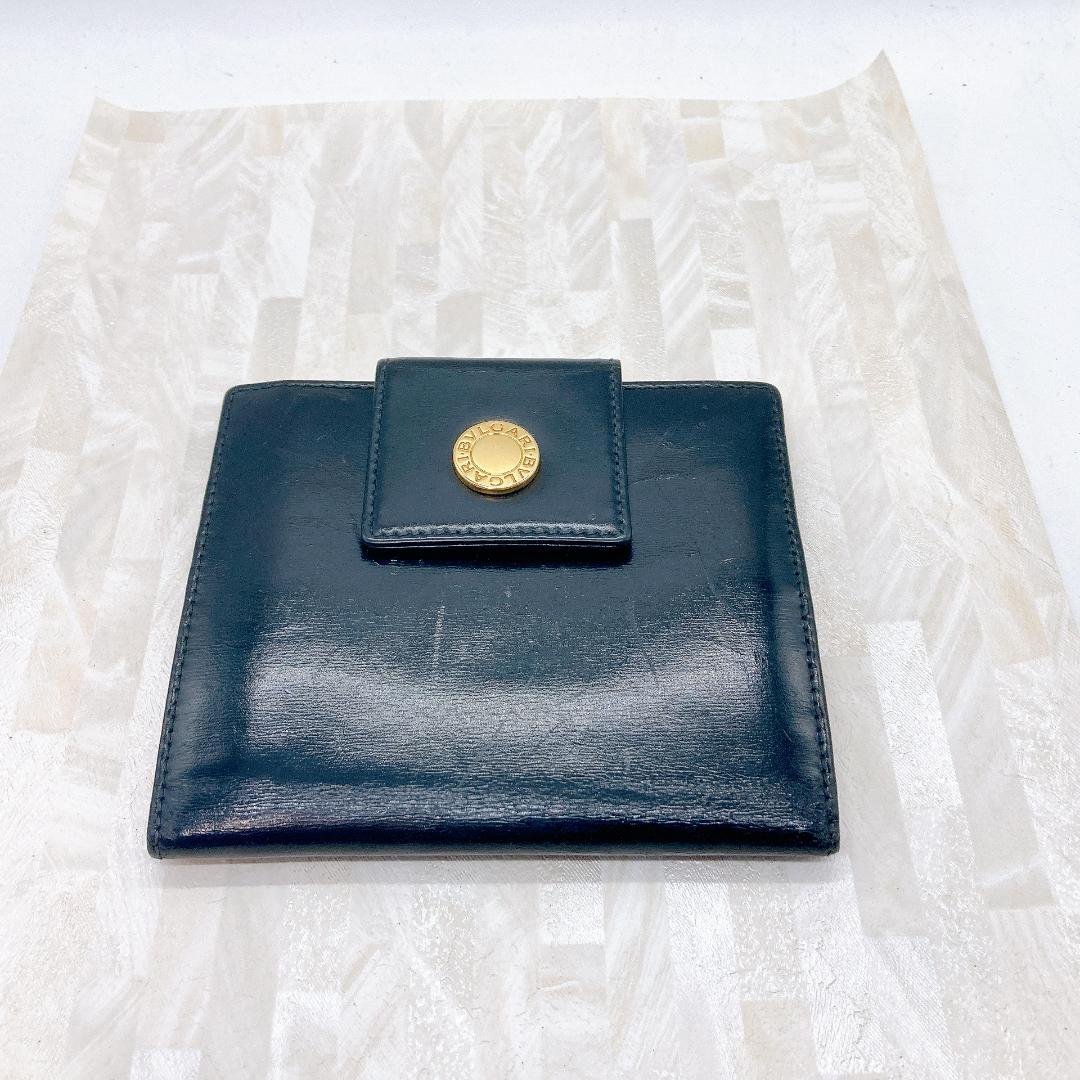 BVLGARI ブルガリ 二つ折財布　ブラック　中古　正規品　送料無料