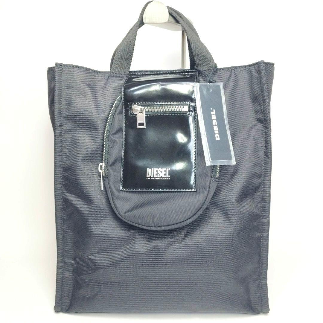 DIESEL　ELLY　トートバッグ　ナイロン　BLK　2way ショルダー